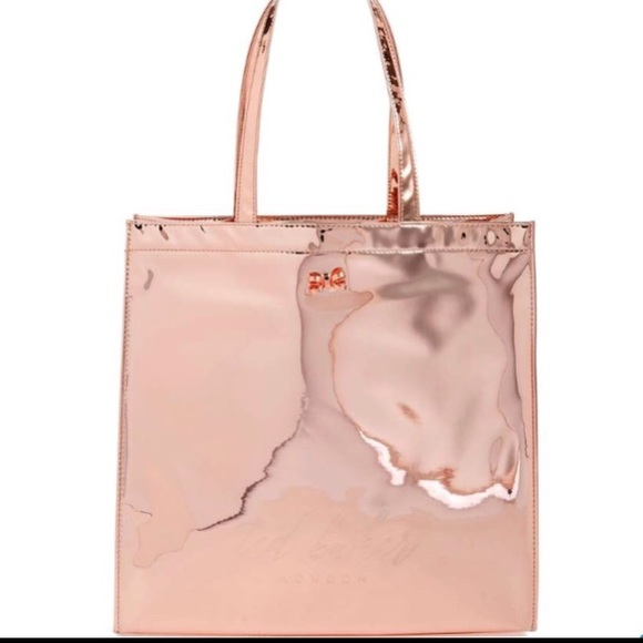 rose gold large tote bag